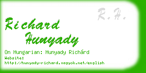 richard hunyady business card